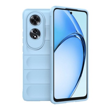 Husa Antisoc pentru Oppo A60, Margini Striate, Magic Shield, Bleu