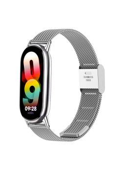 Curea pentru Xiaomi Mi Band 8 / 8 NFC / 9 / 9 NFC - Techsuit Watchband (W022) - Silver
