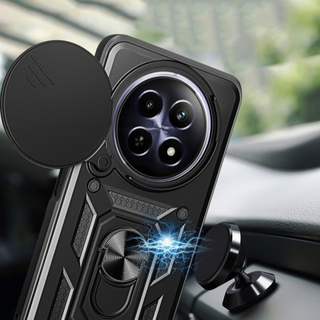Husa pentru Oppo Reno12 F / Oppo Reno12 FS, Slide si Snap,  CamShield, Black