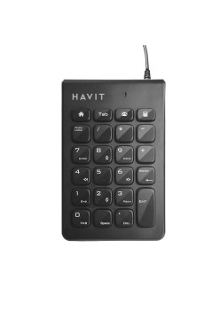 Tastatura Numerica cu 23 de Taste, USB, 1.5m, 80mA, ABS - Havit (KB223) - Black
