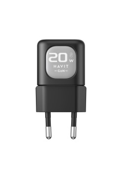 Acumulator pentru Priza 20W, USB, Type-C - Havit (UC220 EU) - Black / Gray