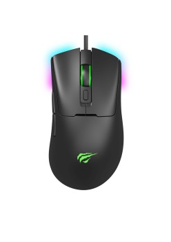 Mouse cu Fir pentru Gaming 800/1600/3200/6400/8000/12000 DPI, 1.6m, 5V - Havit (MS966) - Black