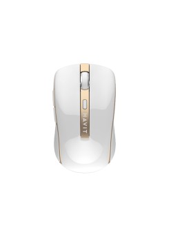 Mouse Fara Fir 2.4G, 1000/1200/1600 DPI - Havit (MS951GT) - White / Golden