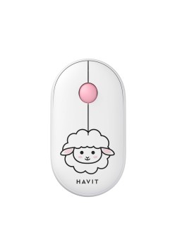 Mouse Fara Fir 2.4GHz, 1600 DPI, ABS, PC- Havit (MS75GT Pro) - White