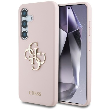 Husa pentru Samsung Galaxy S25 - Guess Silicone 4G Big Metal Logo - Pink