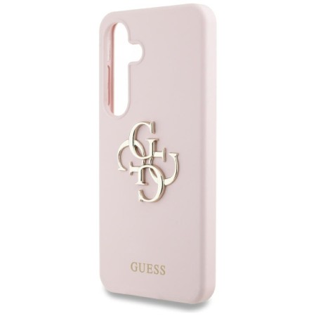 Husa pentru Samsung Galaxy S25 - Guess Silicone 4G Big Metal Logo - Pink