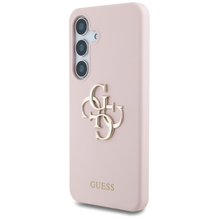 Husa pentru Samsung Galaxy S25 - Guess Silicone 4G Big Metal Logo - Pink