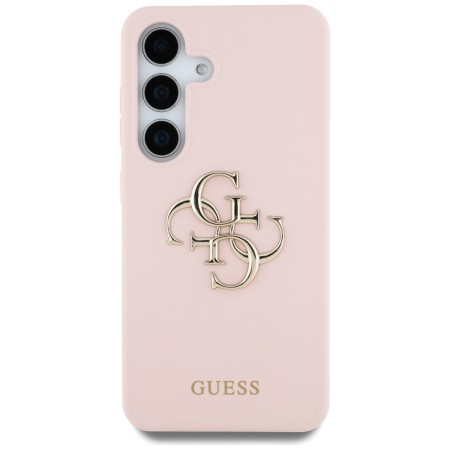 Husa pentru Samsung Galaxy S25 - Guess Silicone 4G Big Metal Logo - Pink