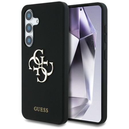 Husa pentru Samsung Galaxy S25 - Guess Silicone 4G Big Metal Logo - Black