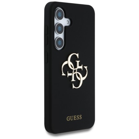 Husa pentru Samsung Galaxy S25 - Guess Silicone 4G Big Metal Logo - Black