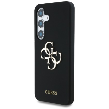 Husa pentru Samsung Galaxy S25 - Guess Silicone 4G Big Metal Logo - Black
