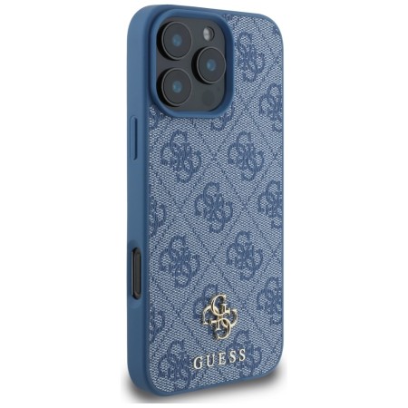 Husa pentru iPhone 16 Pro Max - Guess 4G Small and Classic Logo MagSafe - Blue