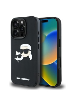 Husa pentru iPhone 16 Pro - Karl Lagerfeld 3D Design - Rubber KarlandChoupette