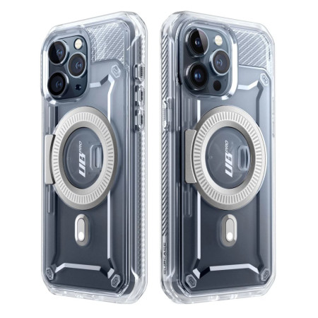 Husa pentru iPhone 15 Pro, Unicorn Beetle Pro, Supcase, Protecție Antișoc, MagSafe, Clear