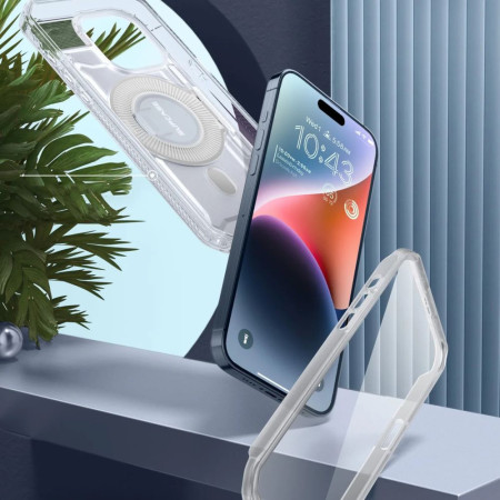Husa pentru iPhone 15 Pro, Unicorn Beetle Pro, Supcase, Protecție Antișoc, MagSafe, Clear