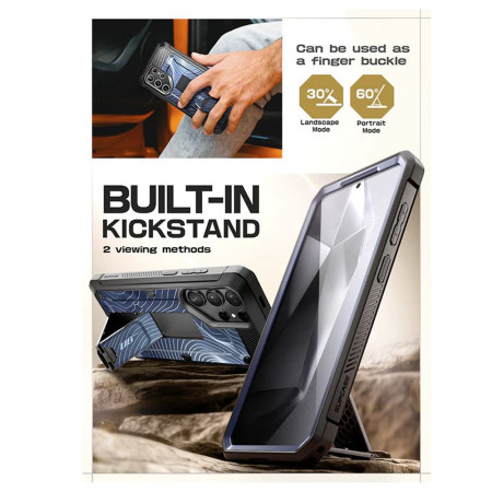 Husa pentru Samsung Galaxy S24 Ultra, Unicorn Beetle Pro, Supcase, Protecție Antișoc, Bumper, Blue Ripple