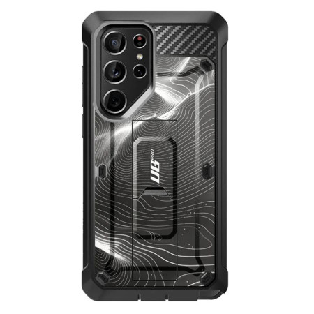 Husa pentru Samsung Galaxy S24 Ultra, Unicorn Beetle Pro, Supcase, Protecție Antișoc, Bumper, Black Ripple