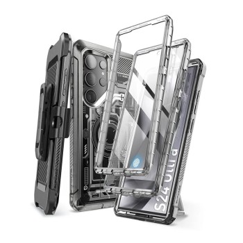 Husa pentru Samsung Galaxy S24 Ultra, Unicorn Beetle Pro, Supcase, Protecție Antișoc, Bumper, Frost Black