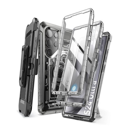 Husa pentru Samsung Galaxy S24 Ultra, Unicorn Beetle Pro, Supcase, Protecție Antișoc, Bumper, Frost Black