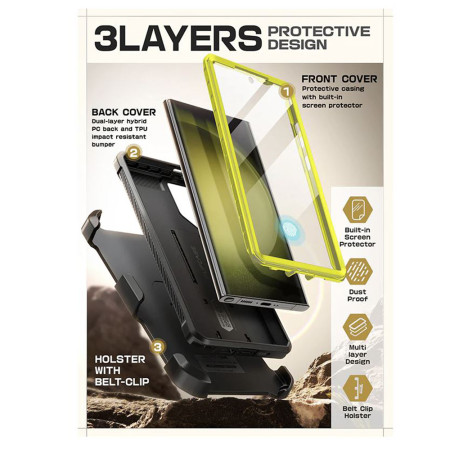 Husa pentru Samsung Galaxy S24 Ultra, Unicorn Beetle Pro, Supcase, Protecție Antișoc, Bumper, Bumble Bee