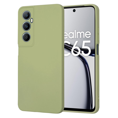 Husa Premium din Silicon pentru Realme C65 - SoftFlex, Microfibra, Matcha