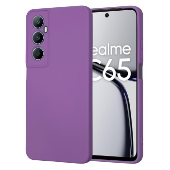 Husa Premium din Silicon pentru Realme C65 - SoftFlex, Microfibra, Purple
