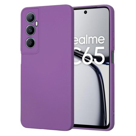 Husa Premium din Silicon pentru Realme C65 - SoftFlex, Microfibra, Purple