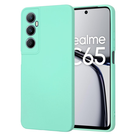 Husa Premium din Silicon pentru Realme C65 - SoftFlex, Microfibra, Sea Blue