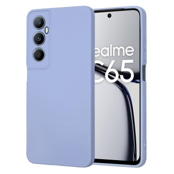 Husa Premium din Silicon pentru Realme C65 - SoftFlex, Microfibra, Light Purple
