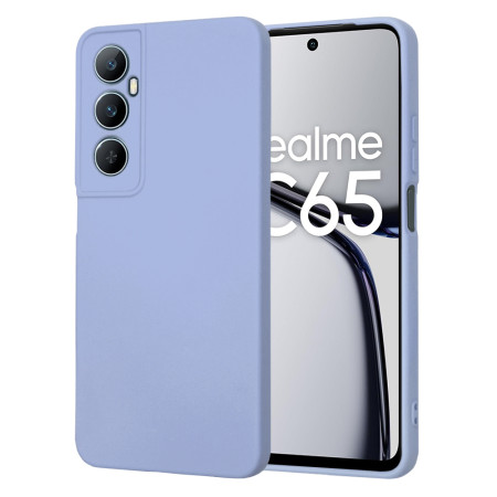 Husa Premium din Silicon pentru Realme C65 - SoftFlex, Microfibra, Light Purple