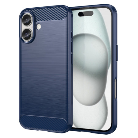 Husa Carbon pentru iPhone 16, Tech Protects Anti-Soc, Blue