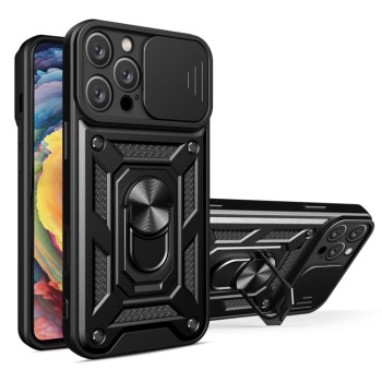 Husa pentru iPhone 16 Pro Max, Slide si Snap, CamShield,  Black