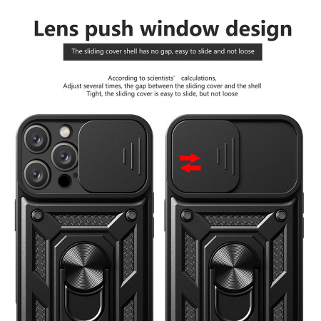 Husa pentru iPhone 16 Pro Max, Slide si Snap, CamShield,  Black