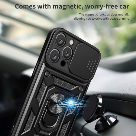 Husa pentru iPhone 16 Pro Max, Slide si Snap, CamShield,  Black