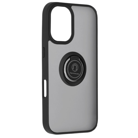 Husa pentru iPhone 16 - Magnet Auto și Inel Rotativ - Protectie Premium, Negru