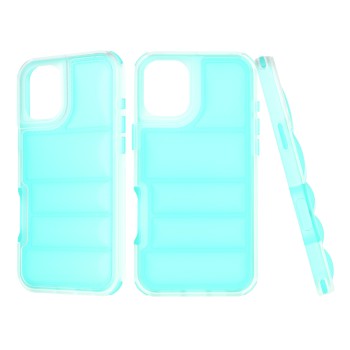 Husa pentru iPhone 16 Plus, Perne de aer, Antisoc PRO, Turquoise
