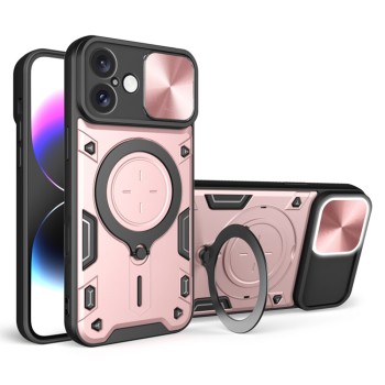 Husa pentru iPhone 16 Plus - Guard Pro, PRO Anti-Spy, Rose Gold