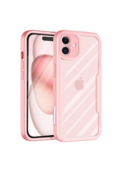 Husa pentru iPhone 16 + Folie - Techsuit ColorVerse 360 Series - Pink