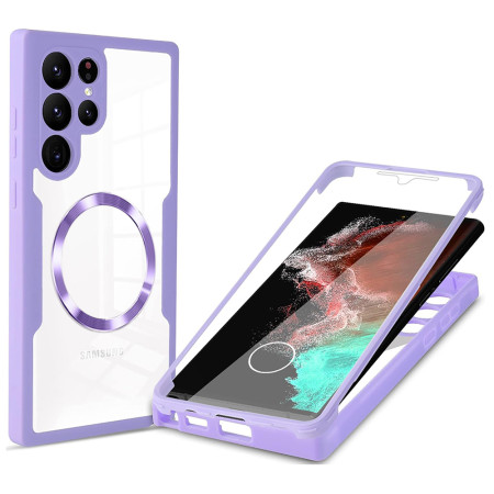 Husa pentru Samsung Galaxy S23 Ultra cu Folie, ColorVerse 360 MagSafe, Purple