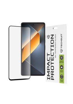 Folie pentru Tecno Pova 5 Pro - Techsuit 111D Full Cover / Full Glue Glass - Black