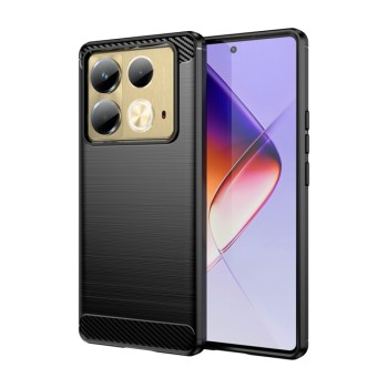 Husa Carbon pentru Infinix Note 40, Tech Protects Anti-Soc, Black