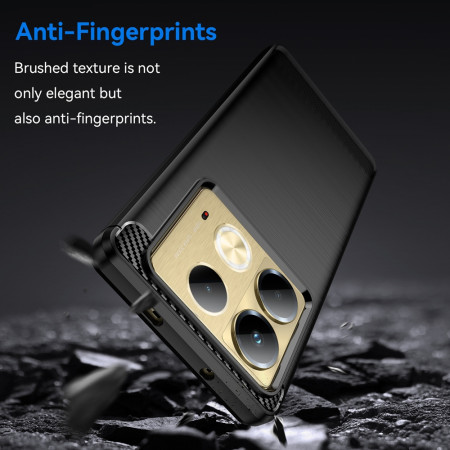 Husa Carbon pentru Infinix Note 40, Tech Protects Anti-Soc, Black