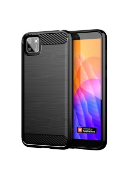 Husa pentru Huawei Y5p - Techsuit Carbon Silicone - Black