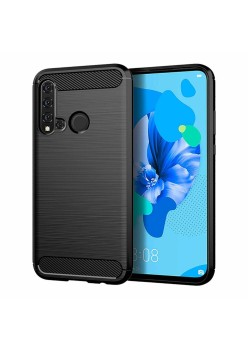 Husa pentru Huawei P20 Lite 2019 - Techsuit Carbon Silicone - Black