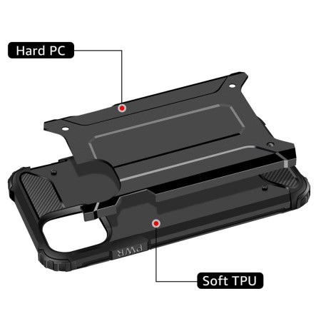 Husa pentru iPhone 12 / 12 Pro - Techsuit Hybrid Armor - Black