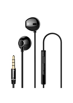 Casti Audio Jack cu Microfon, 1.2m - Baseus Encok H06 (NGH06-01) - Black
