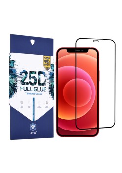 Folie pentru iPhone 12 Mini - Lito 2.5D FullGlue Glass - Black