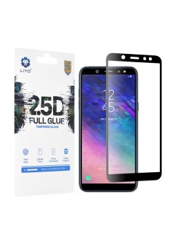 Folie pentru Samsung Galaxy A6 2018 - Lito 2.5D FullGlue Glass - Black