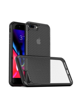 Husa pentru iPhone 7 Plus / iPhone 8 Plus - Techsuit CarbonFuse - Black