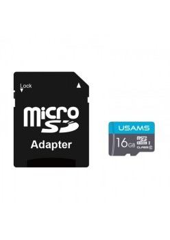 Card de Memorie TF 16GB + Adaptor - Usams High Speed (US-ZB117) - Black
